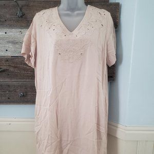 NWT Davi & Dani Elegantly Embroidered Shirt Dress Size 3X